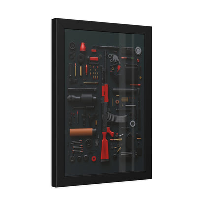Red AK47_Art Framed Poster US