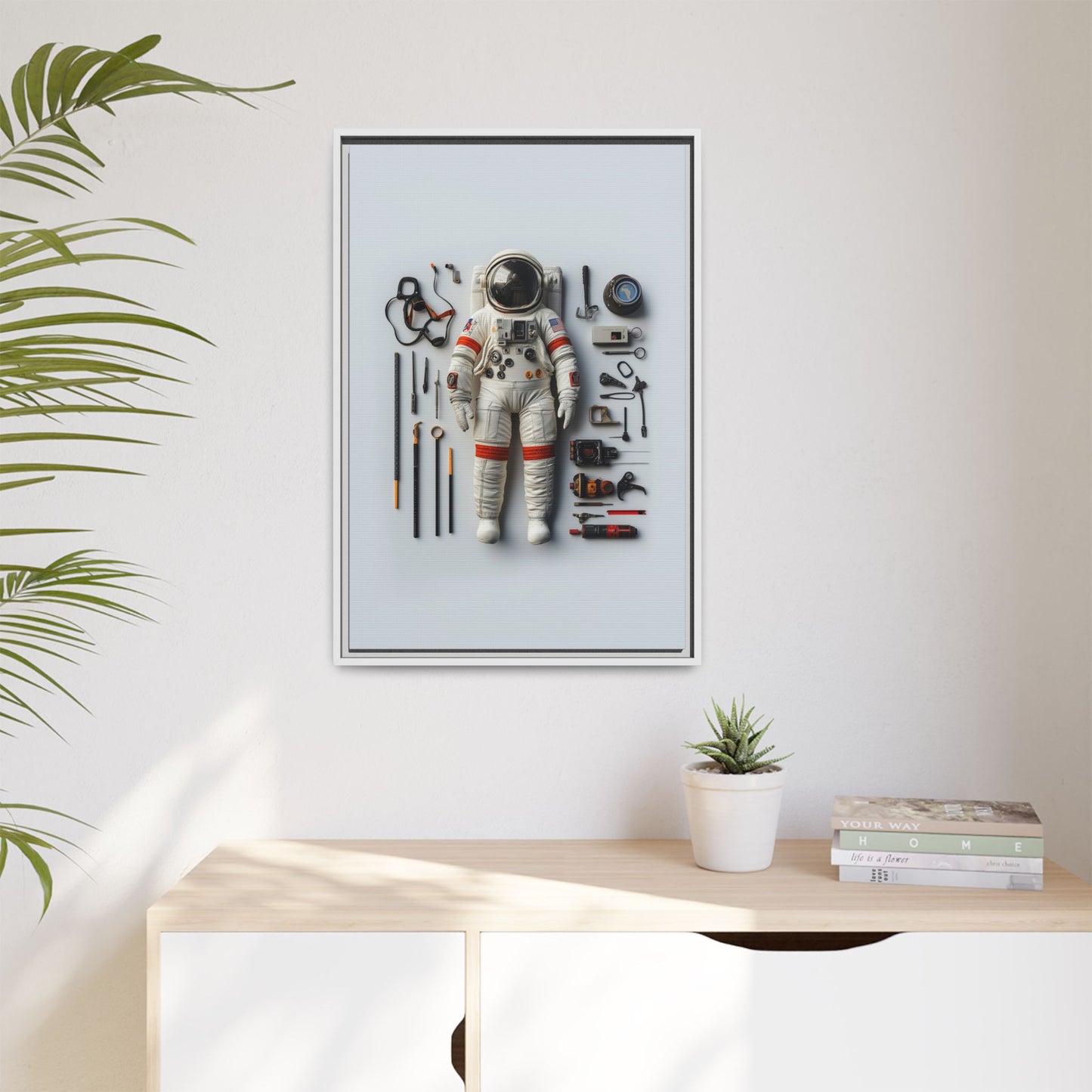 Astronaut Apollo Framed Canvas