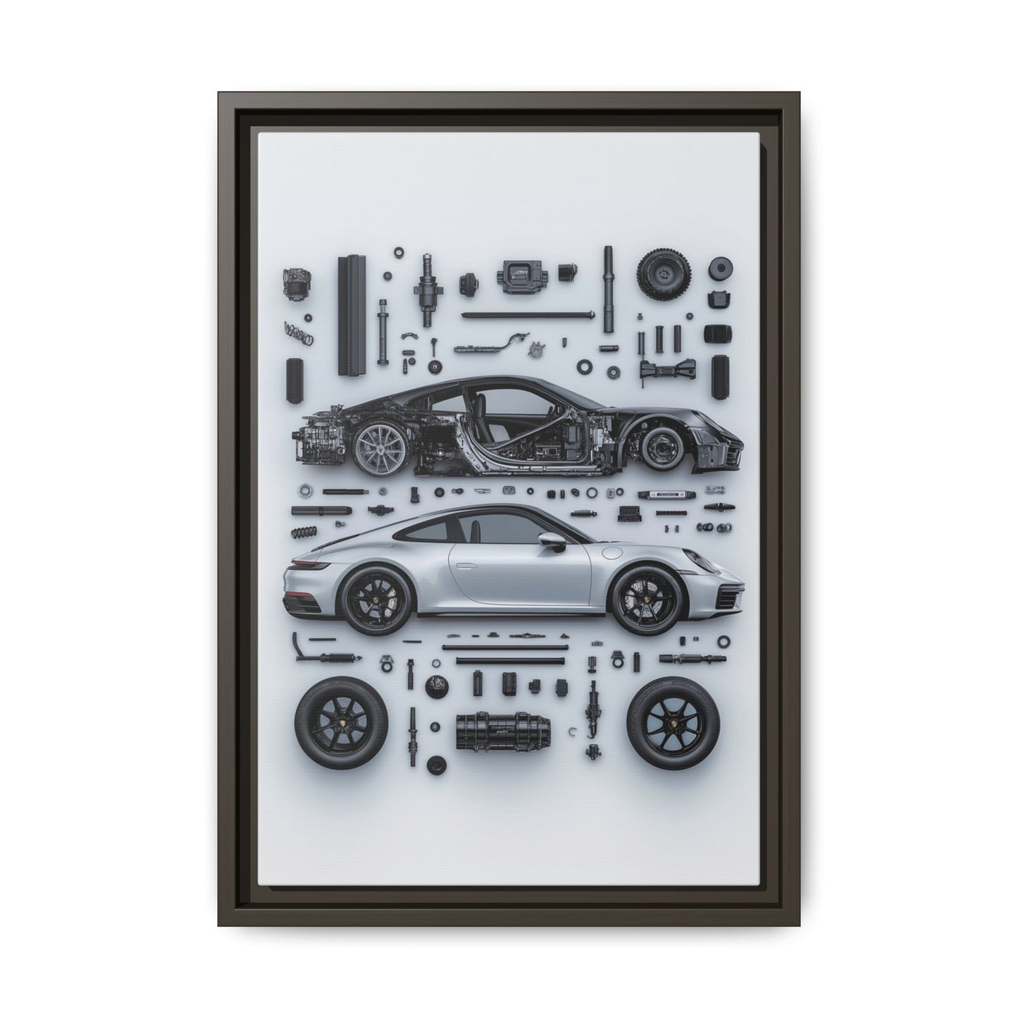 Porsche 911 992 Framed Canvas