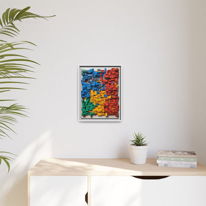 LEGO Blocks Framed Canvas