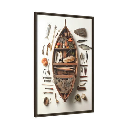 Fisher Boat Framed Canvas