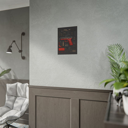 Red GunArt Rolled Poster