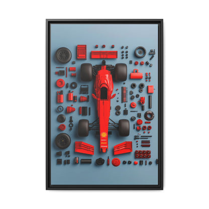 F1 Framed Canvas