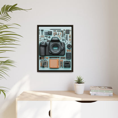 Canon Camera Framed Canvas