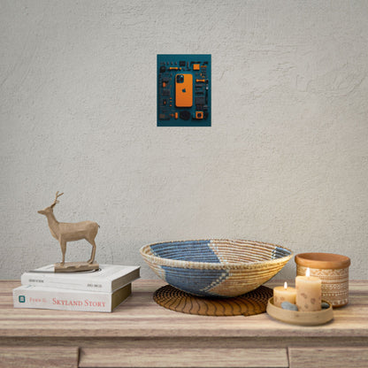 Iphone Orange Rolled Poster