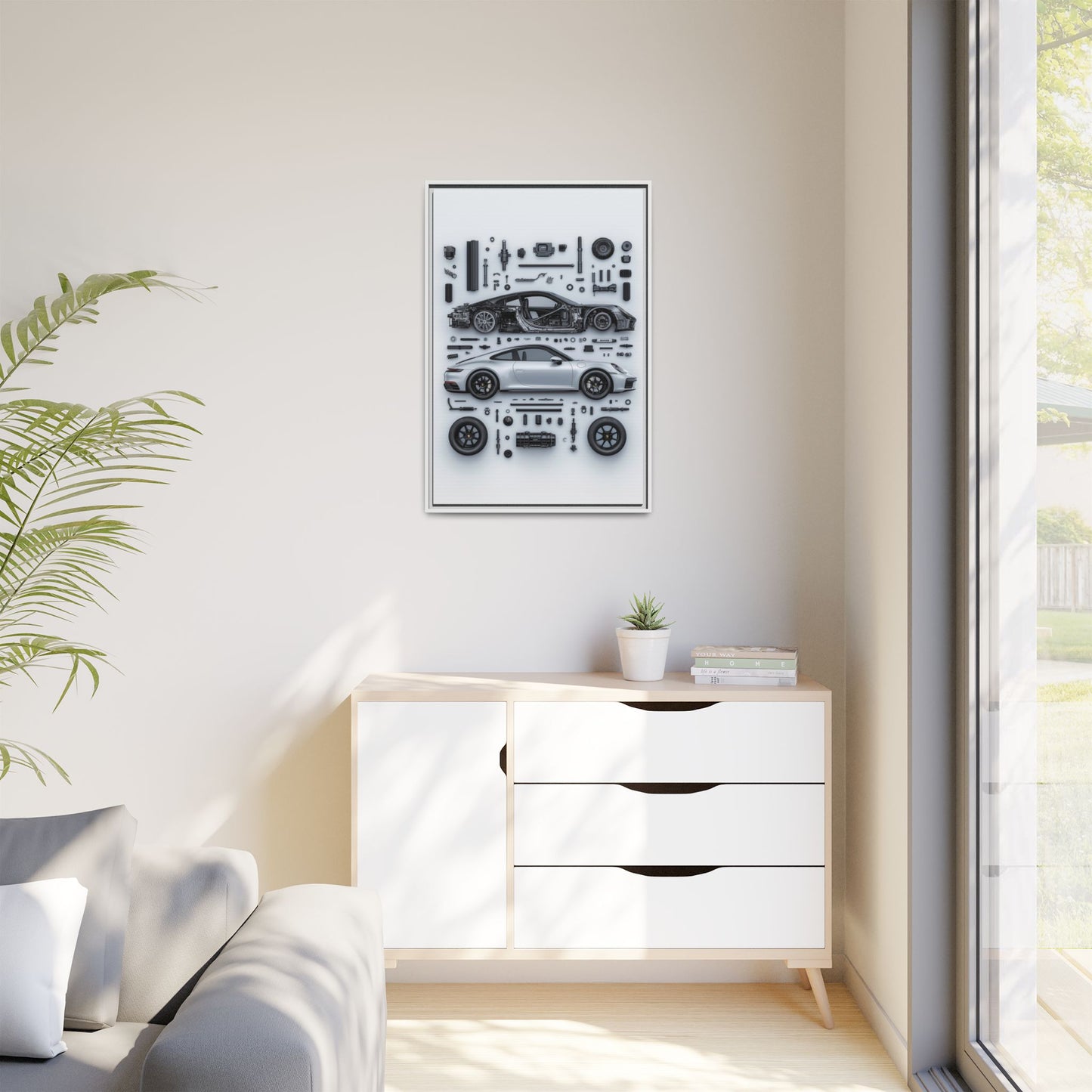 Porsche 911 992 Framed Canvas