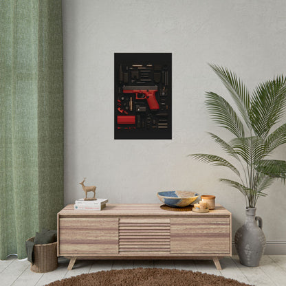 Red GunArt Rolled Poster