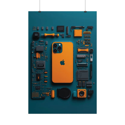 Iphone Orange Rolled Poster
