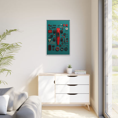 F1 Classic Framed Canvas