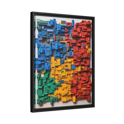 LEGO Blocks Framed Canvas