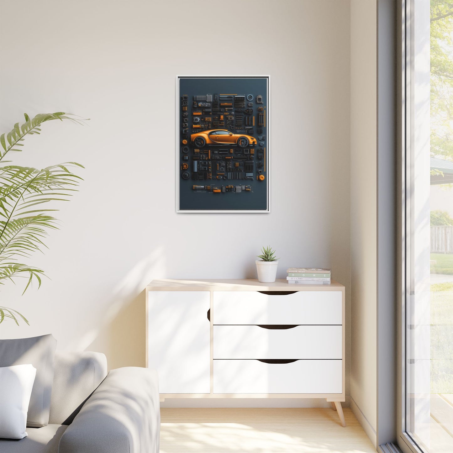 Bugatti Chiron Framed Canvas