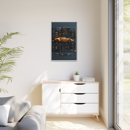 Bugatti Chiron Framed Canvas