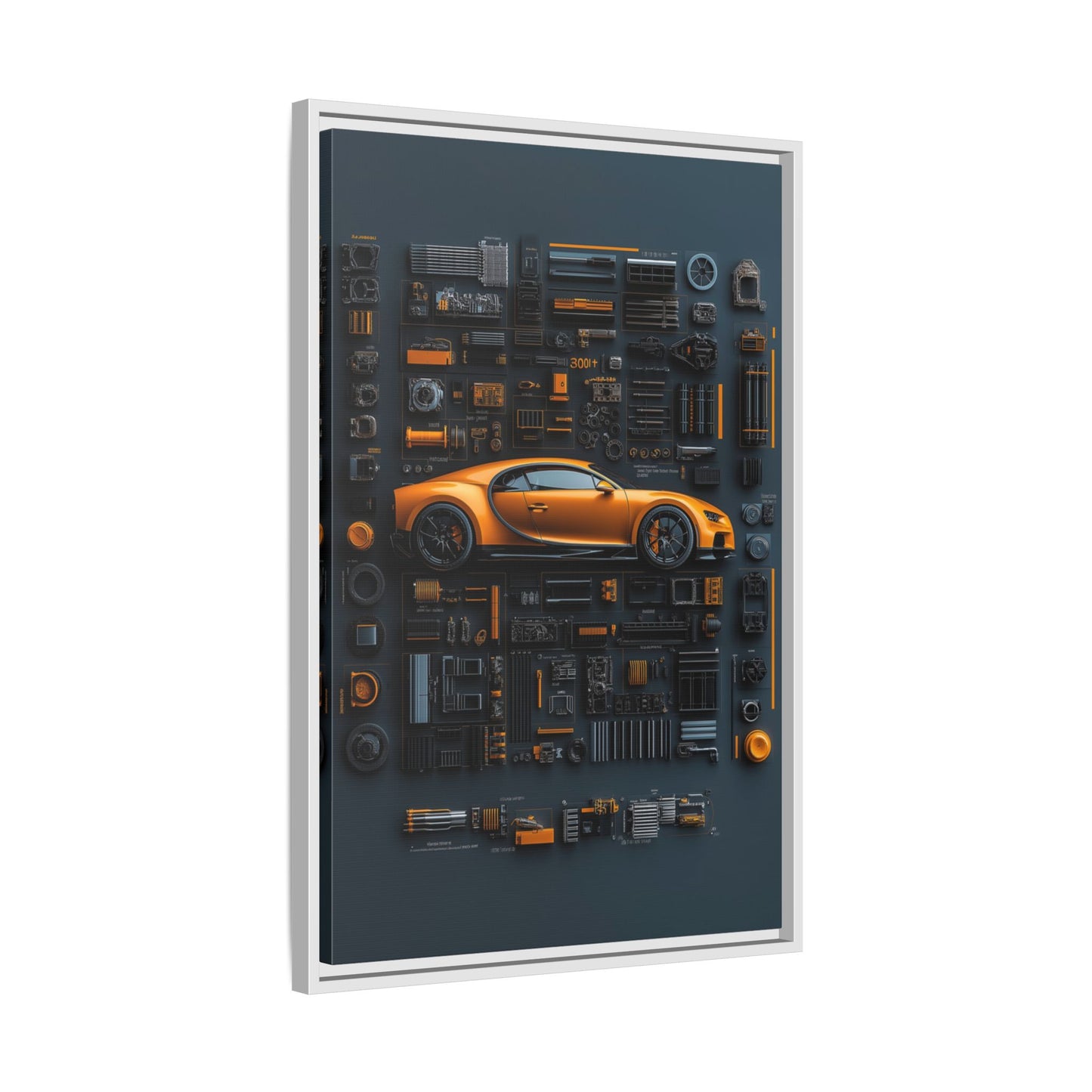 Bugatti Chiron Framed Canvas