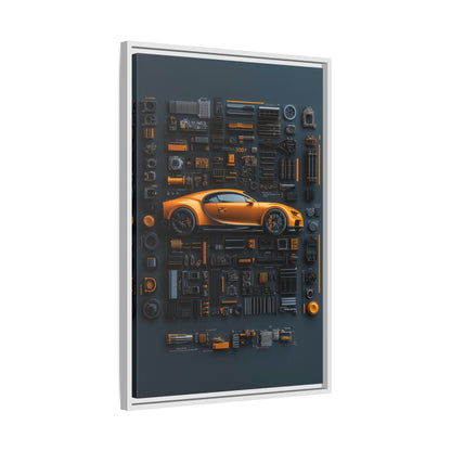 Bugatti Chiron Framed Canvas