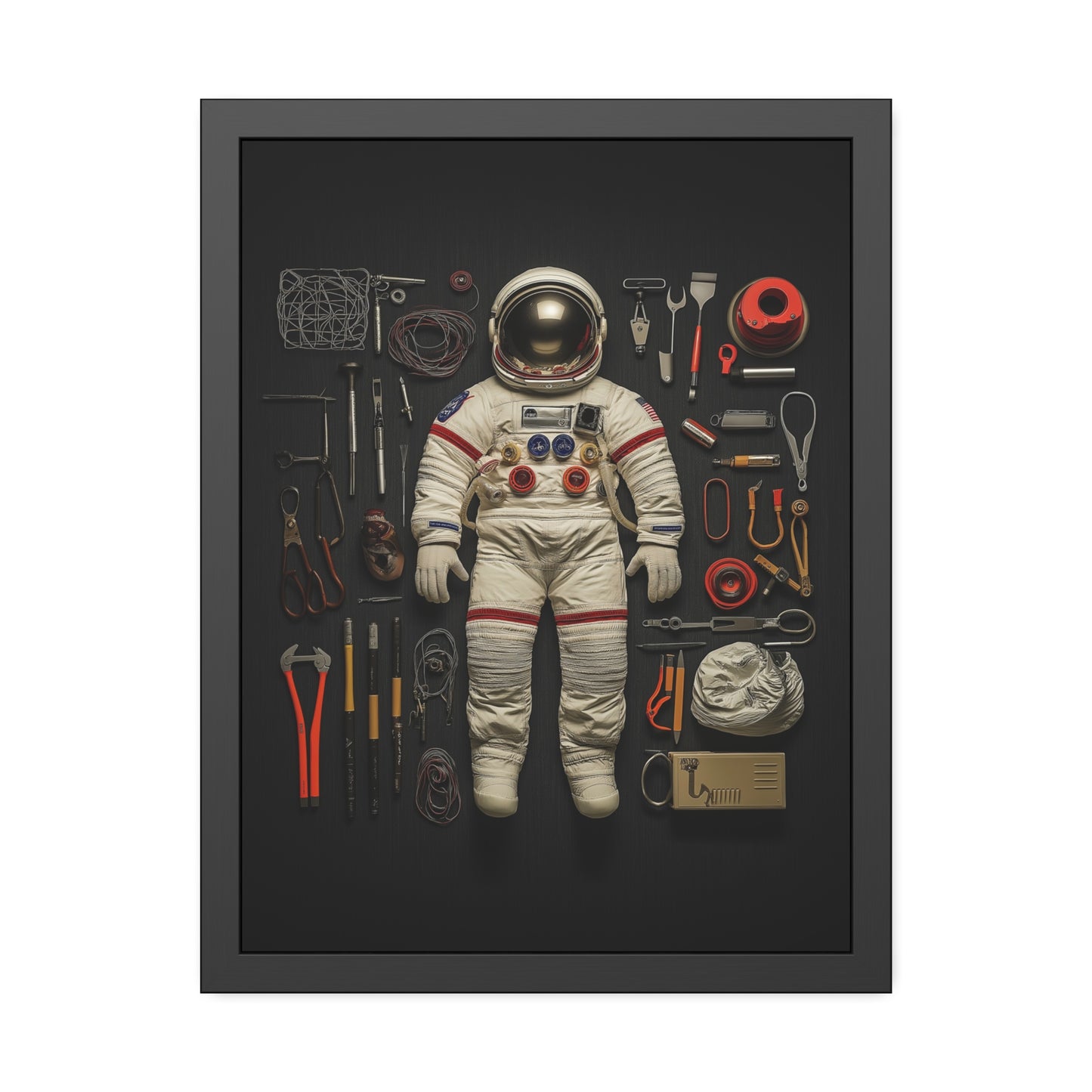 Astronaut Tools Framed Poster