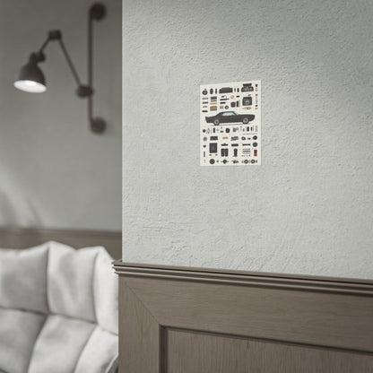 Black Mustang Rolled Poster