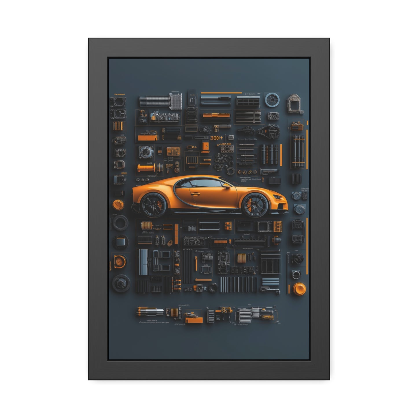 Bugatti Chiron Framed Poster US
