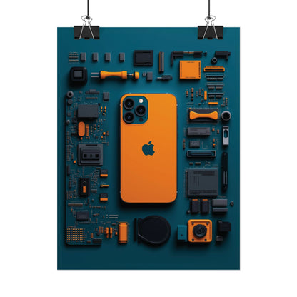 Iphone Orange Rolled Poster