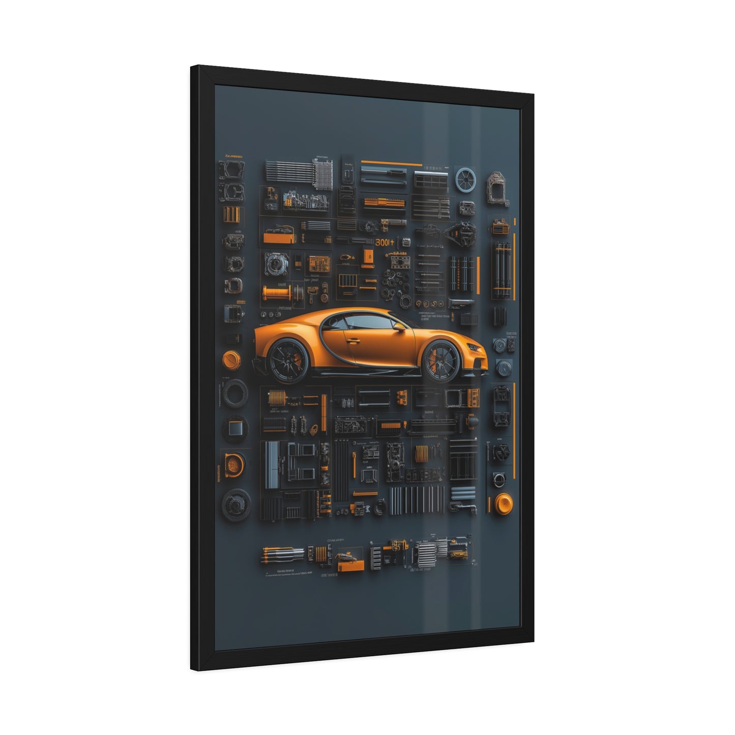 Bugatti Chiron Framed Poster US