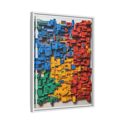LEGO Blocks Framed Canvas