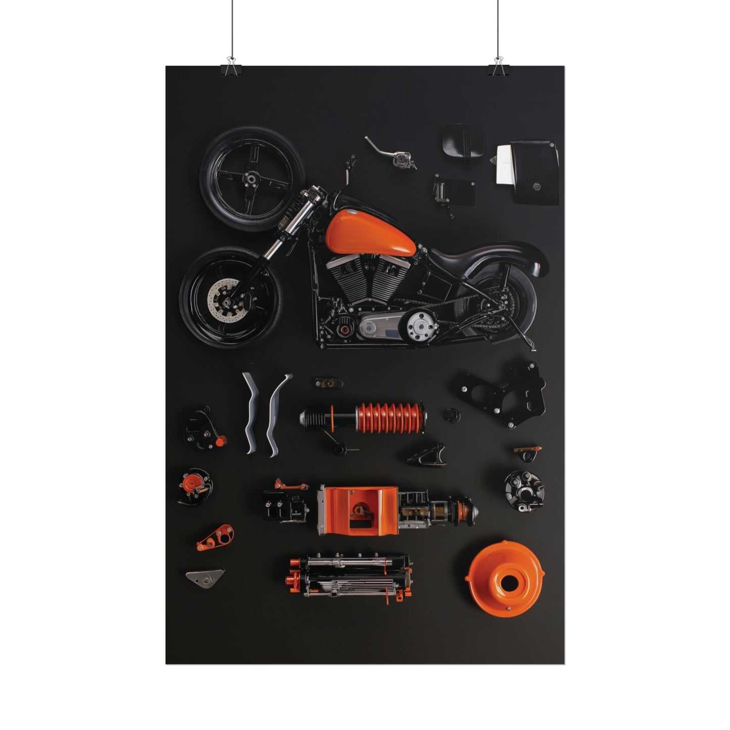 Orange Harley Rolled Poster