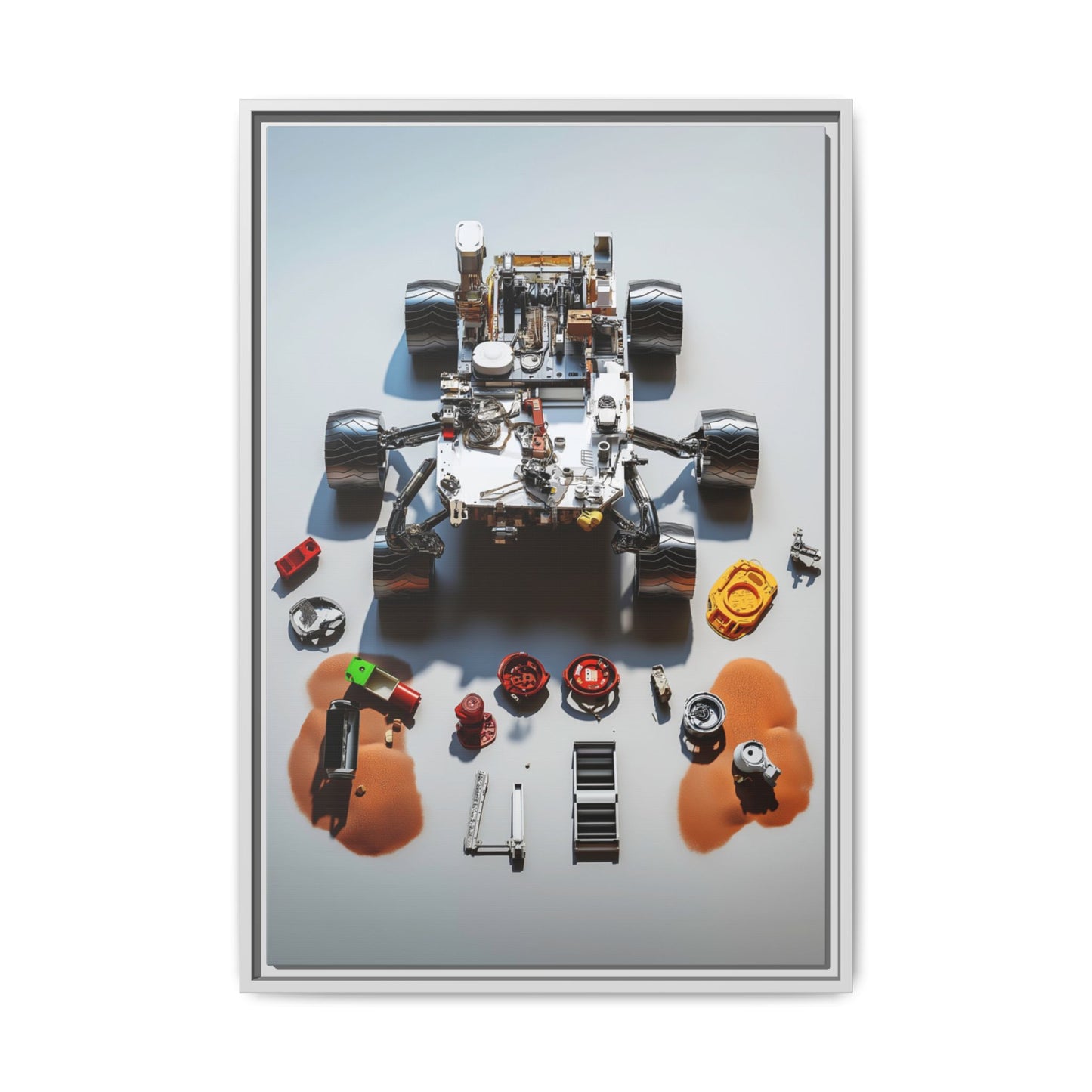 Space Rover Framed Canvas