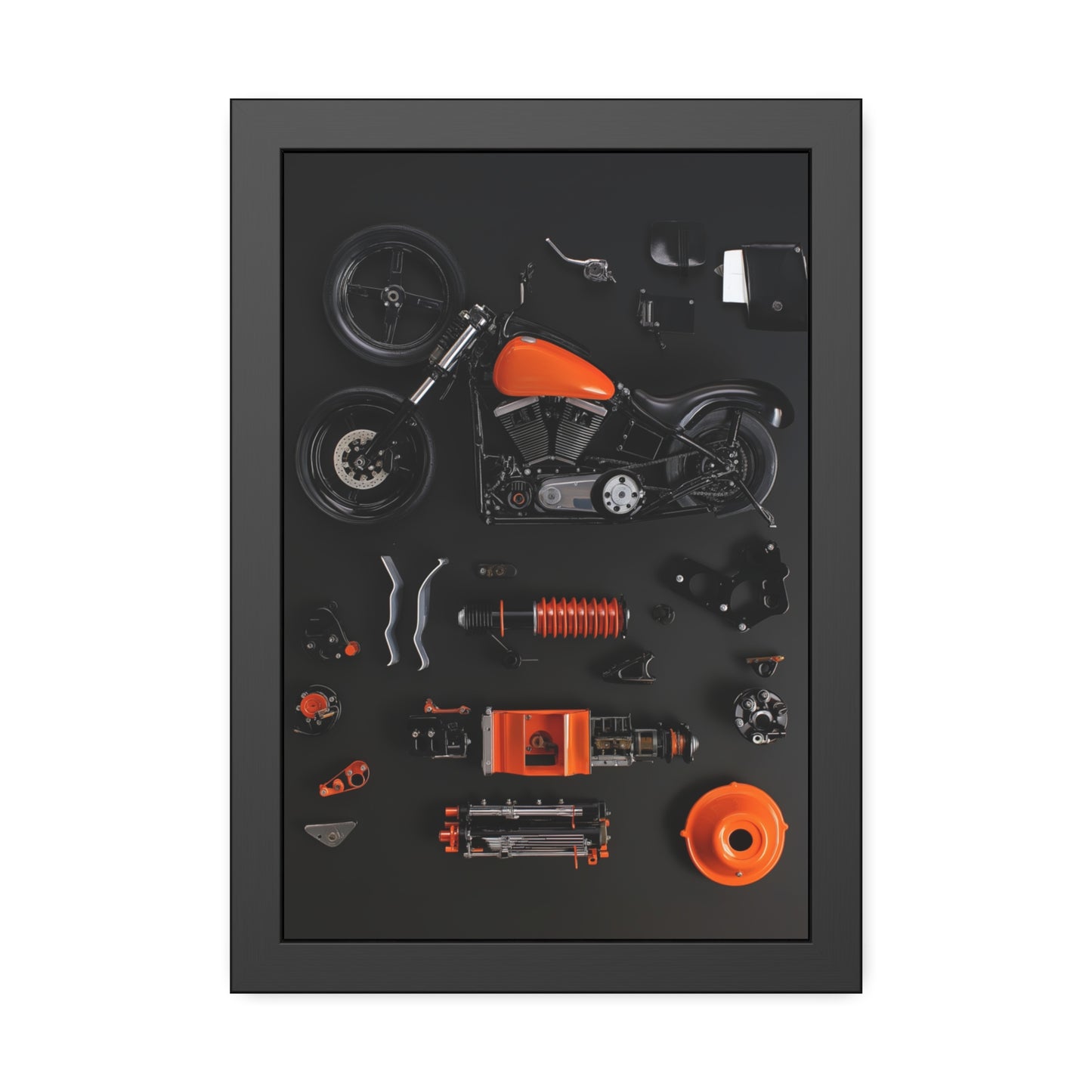 Orange Harley Framed Poster US