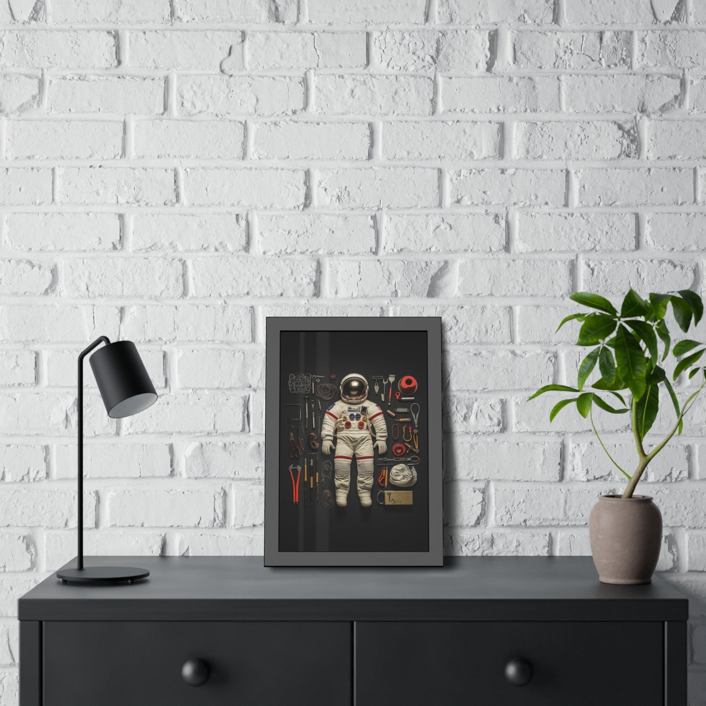Astronaut Tools Framed Poster