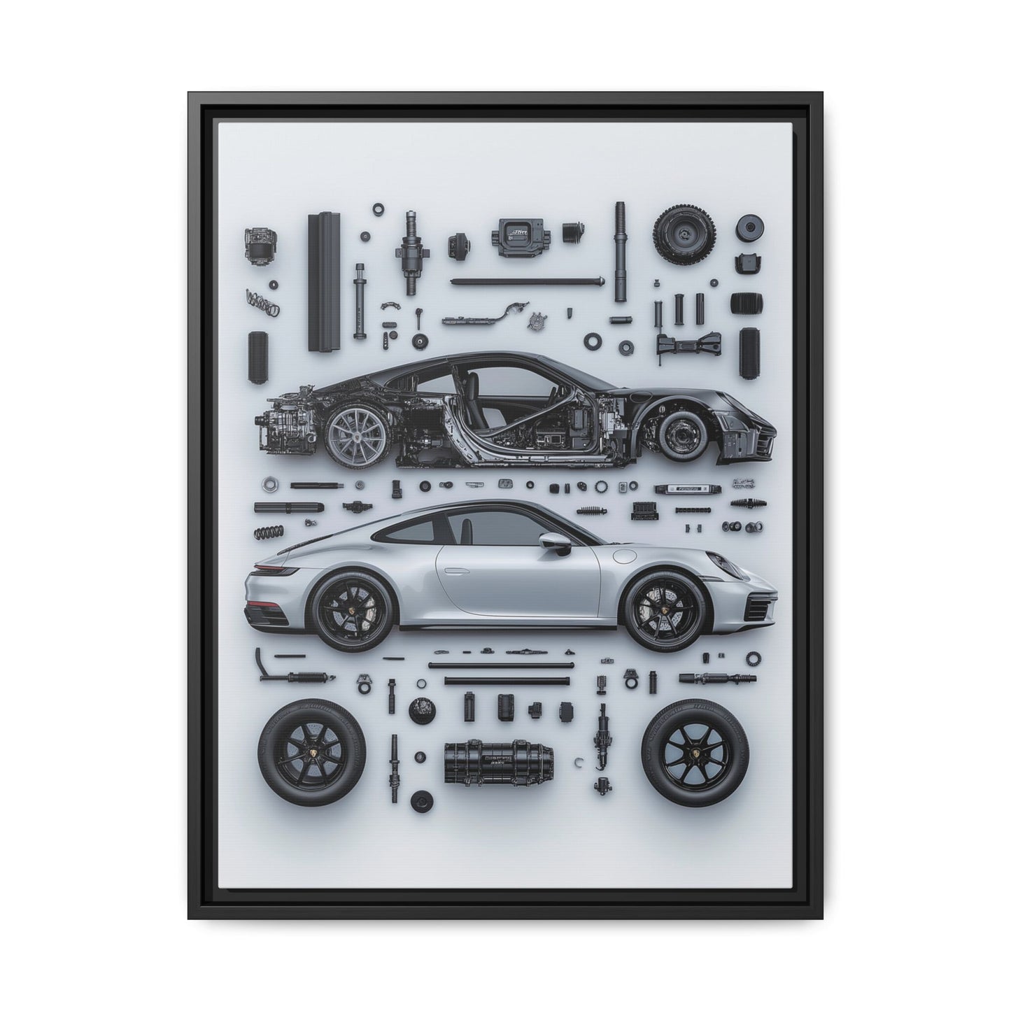Porsche 911 992 Framed Canvas
