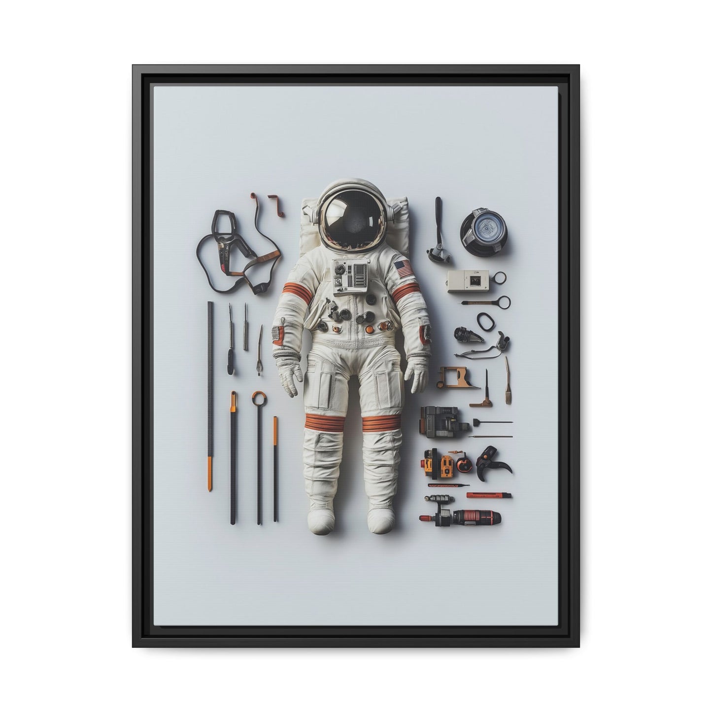 Astronaut Apollo Framed Canvas