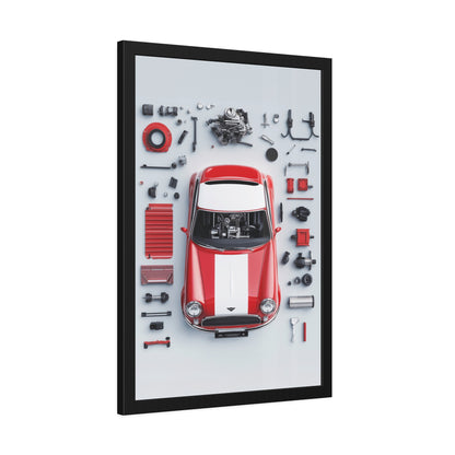 Mini Cooper Mod Framed Poster US