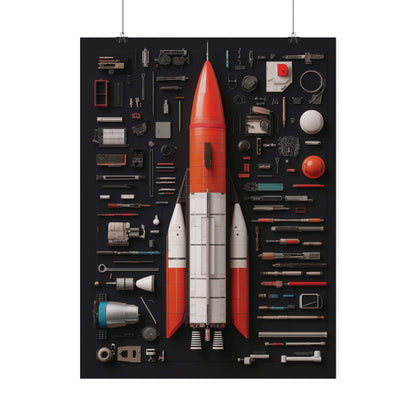 Classic Rocket Rolled Poster
