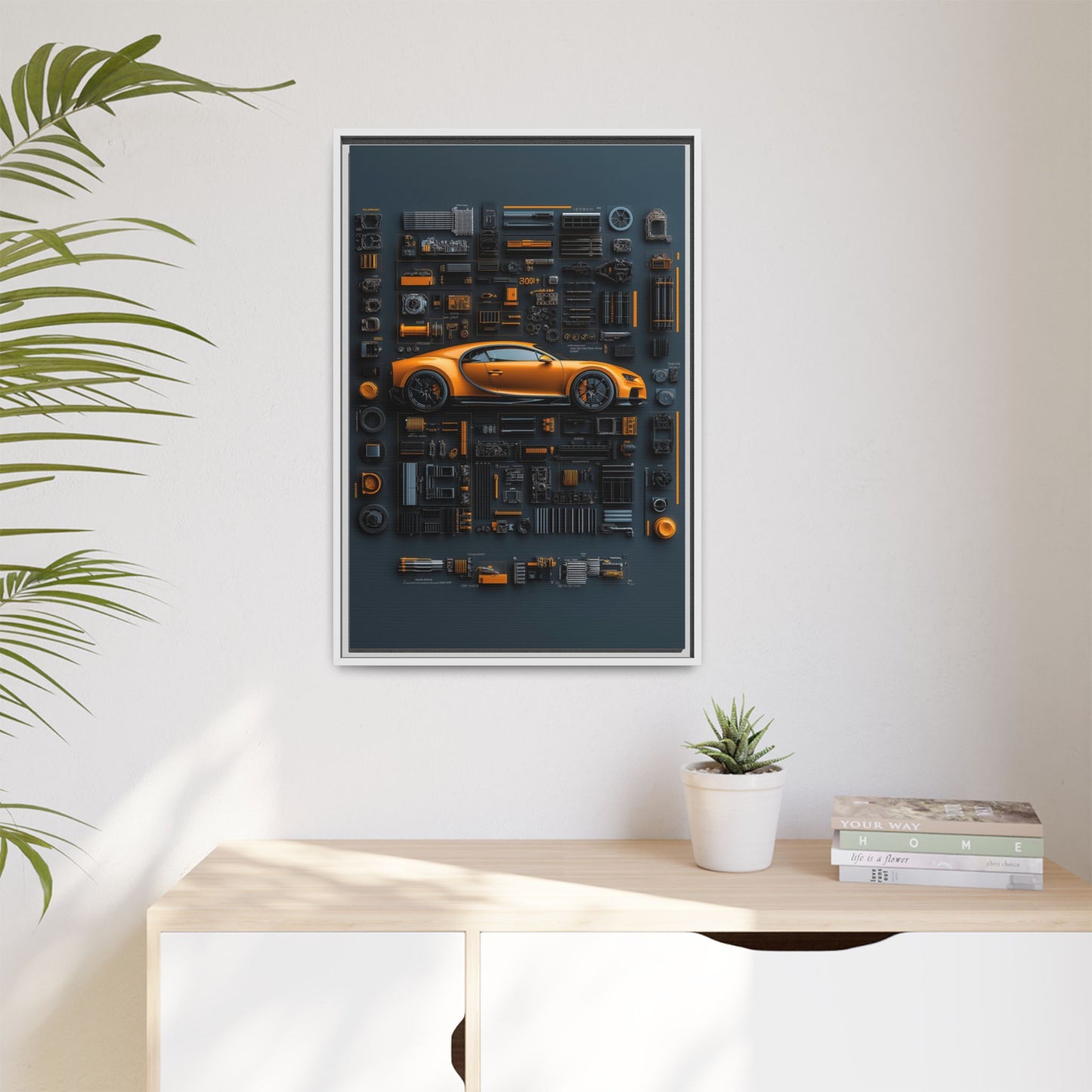 Bugatti Chiron Framed Canvas