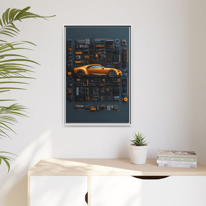 Bugatti Chiron Framed Canvas