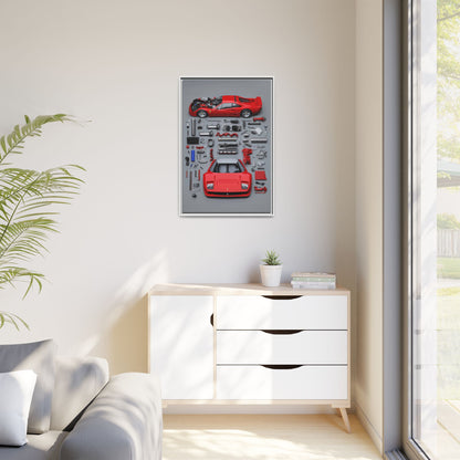 Prototype Classic Ferrari Framed Canvas