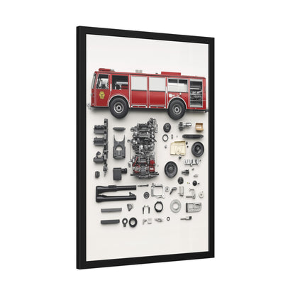 Fire Engine Framed Poster US