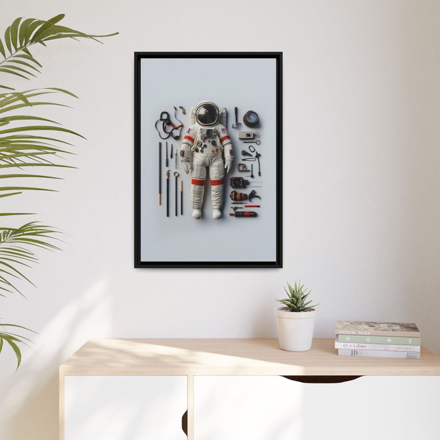 Astronaut Apollo Framed Canvas