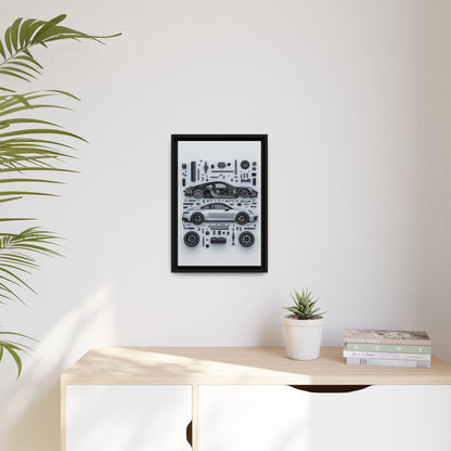 Porsche 911 992 Framed Canvas