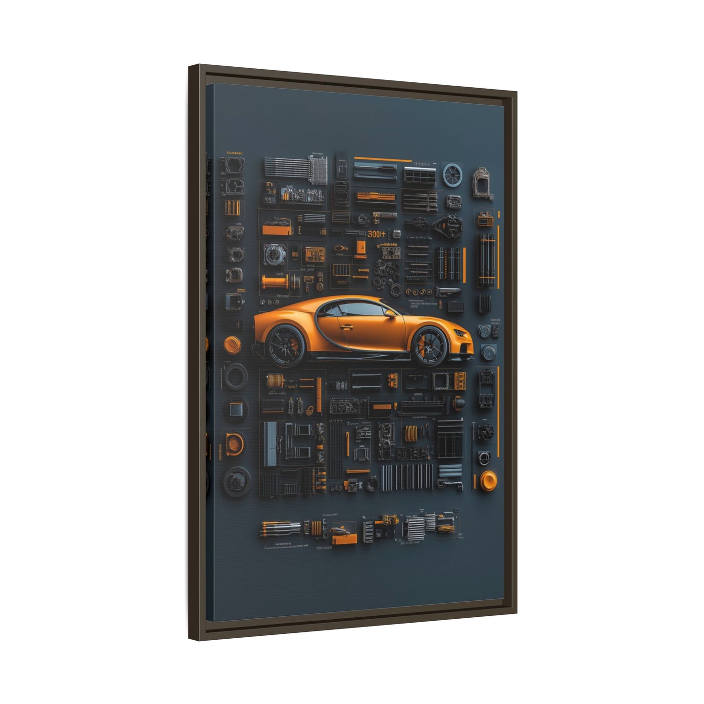 Bugatti Chiron Framed Canvas