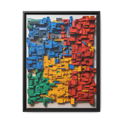 LEGO Blocks Framed Canvas