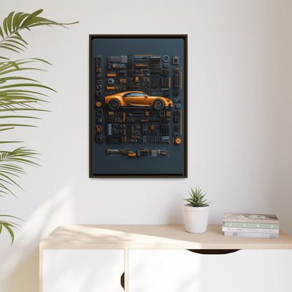 Bugatti Chiron Framed Canvas