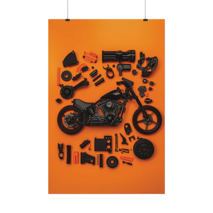 Black Harley Rolled Poster