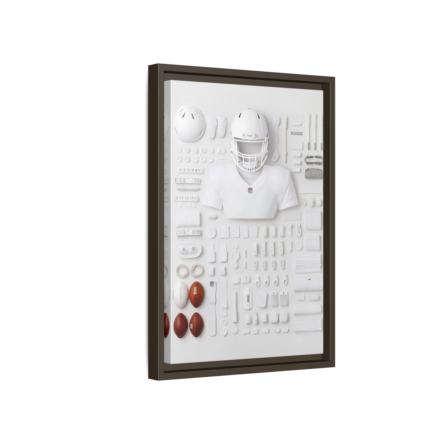American Football Equipment Framed Canvas