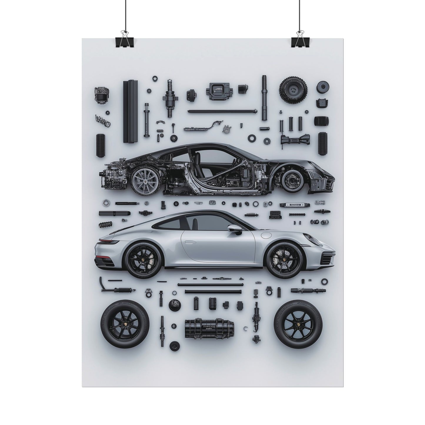 Porsche 911 992 Rolled Poster