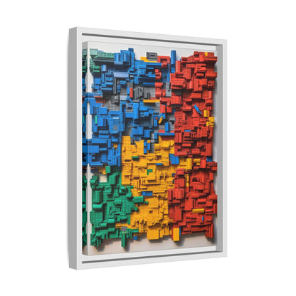 LEGO Blocks Framed Canvas