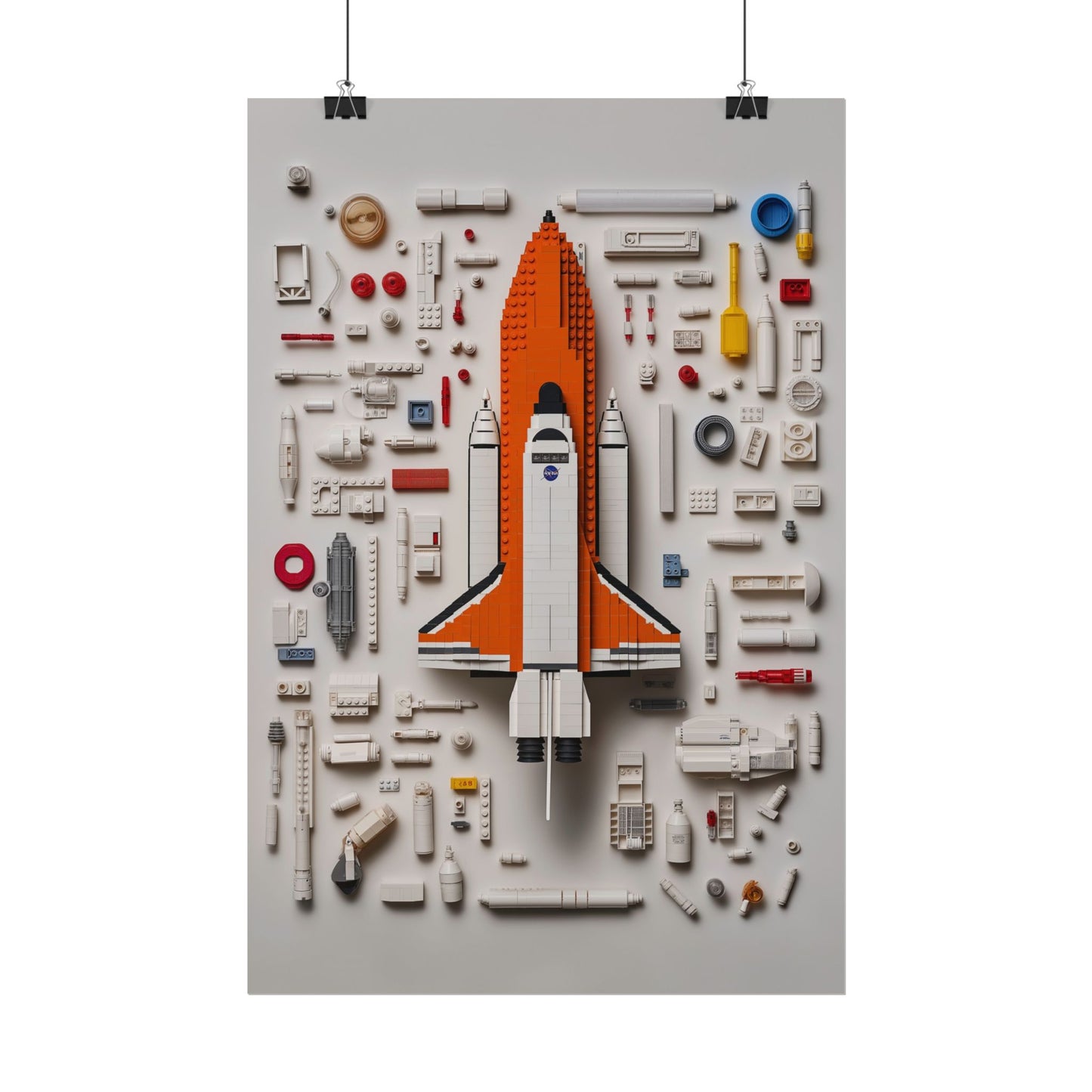 Space Shuttle LEGO Rolled Poster