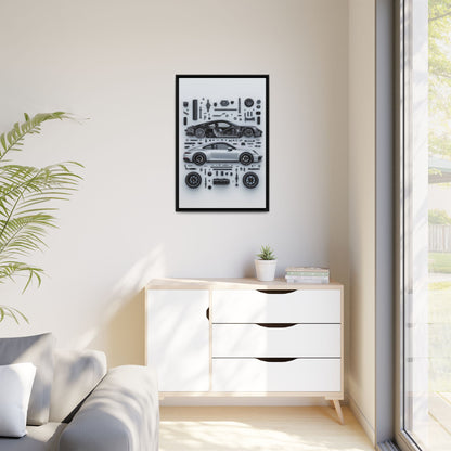 Porsche 911 992 Framed Canvas