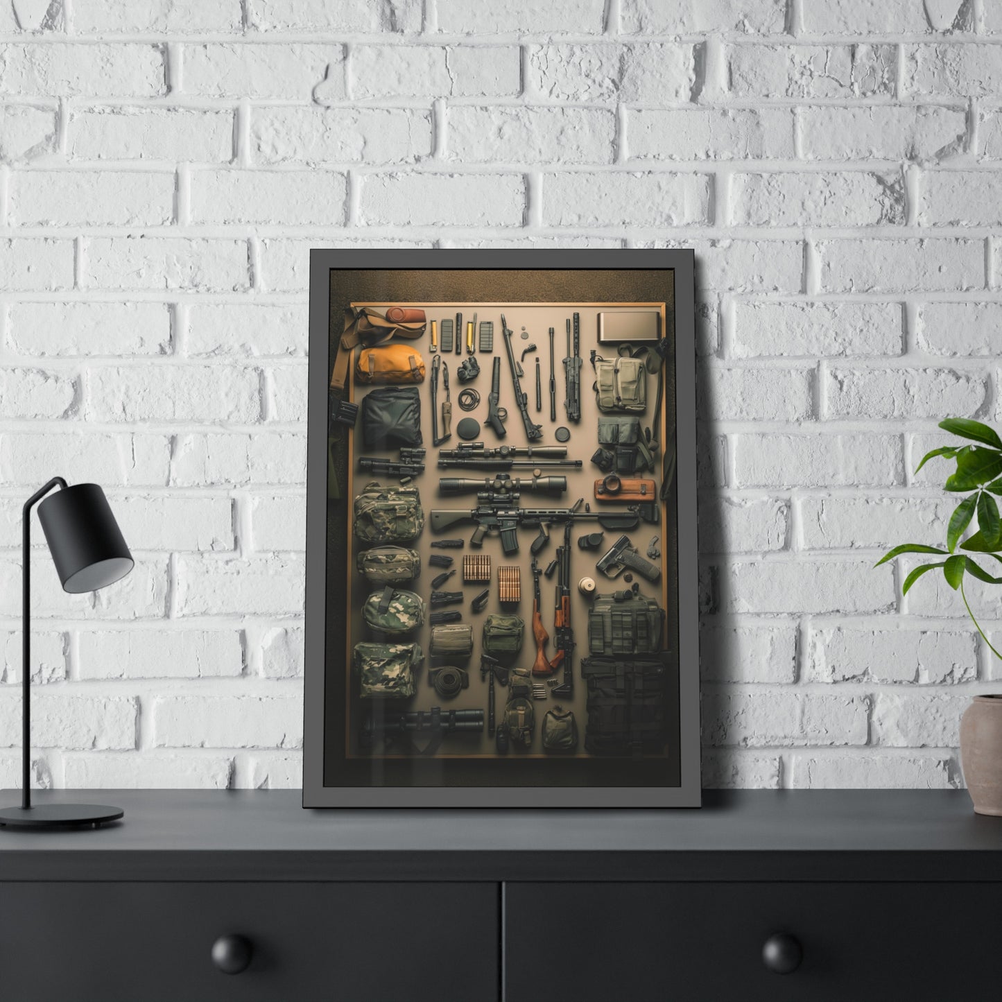 Military Arsenal Art Framed Poster US