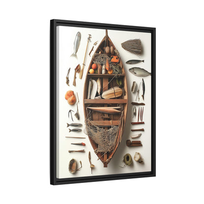Fisher Boat Framed Canvas