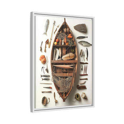 Fisher Boat Framed Canvas
